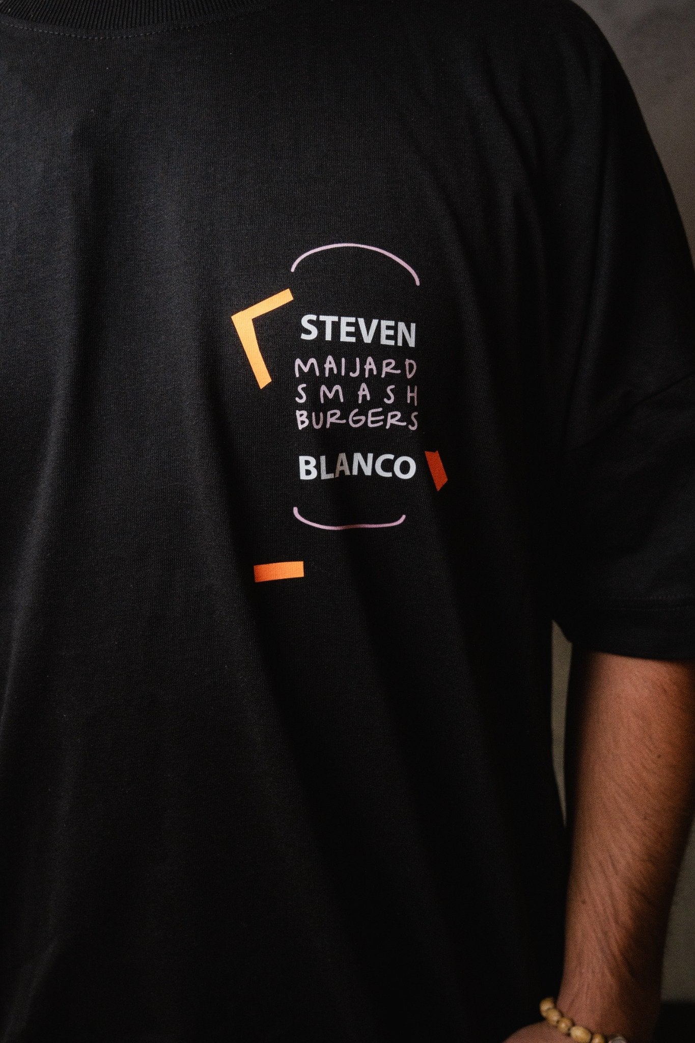 HANDPAINTED T-SHIRT MAIJARD SMASHBURGERS X STEVEN BLANCO