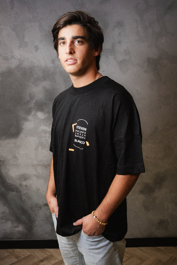 HANDPAINTED T-SHIRT MAIJARD SMASHBURGERS X STEVEN BLANCO