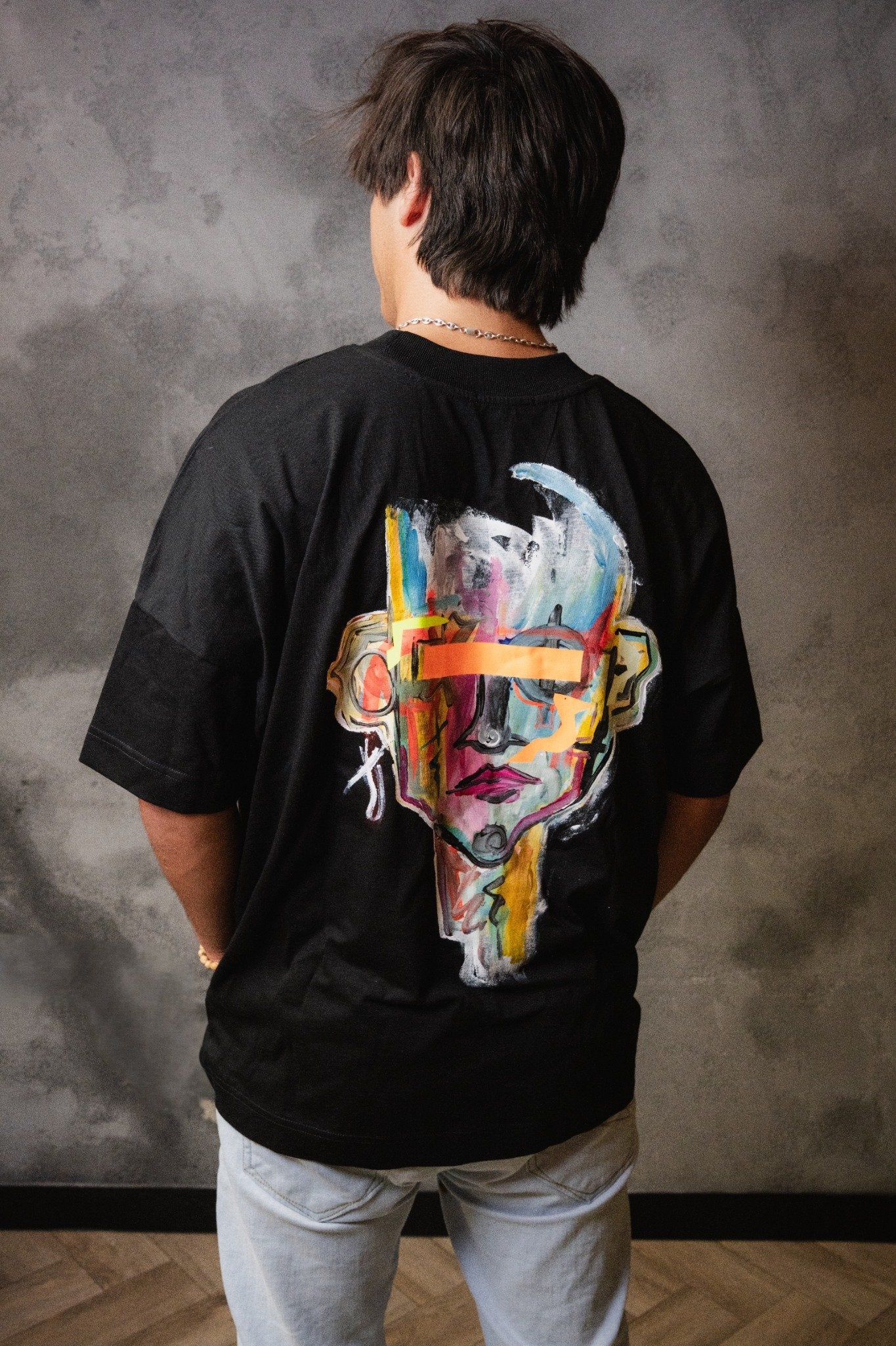 HANDPAINTED T-SHIRT MAIJARD SMASHBURGERS X STEVEN BLANCO